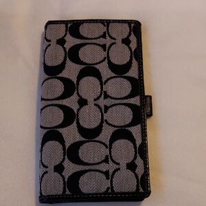Coach Black and Gray Signature Wallet